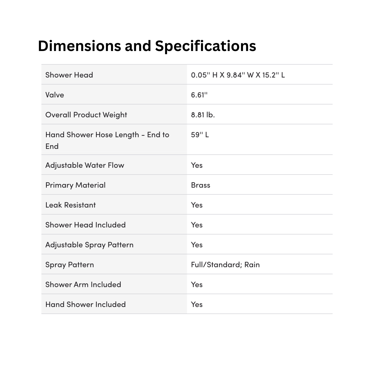 SSHK0001AIO Specifications